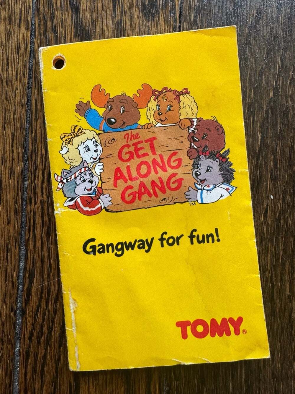 VINTAGE 1984 26” x 4.75” The Get Along Gang Toy Catalog TOMY Fold-Out Pamphlet